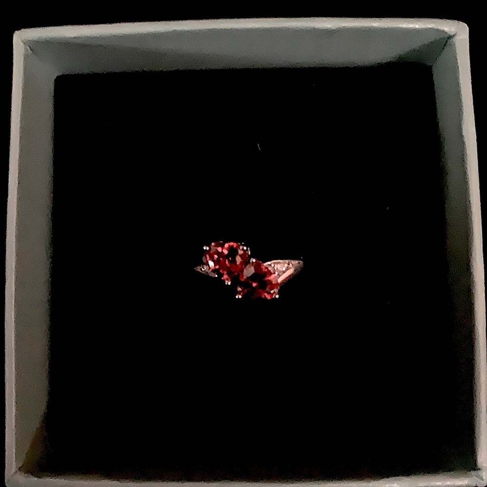 Sterling Silver, Orange CZ RING